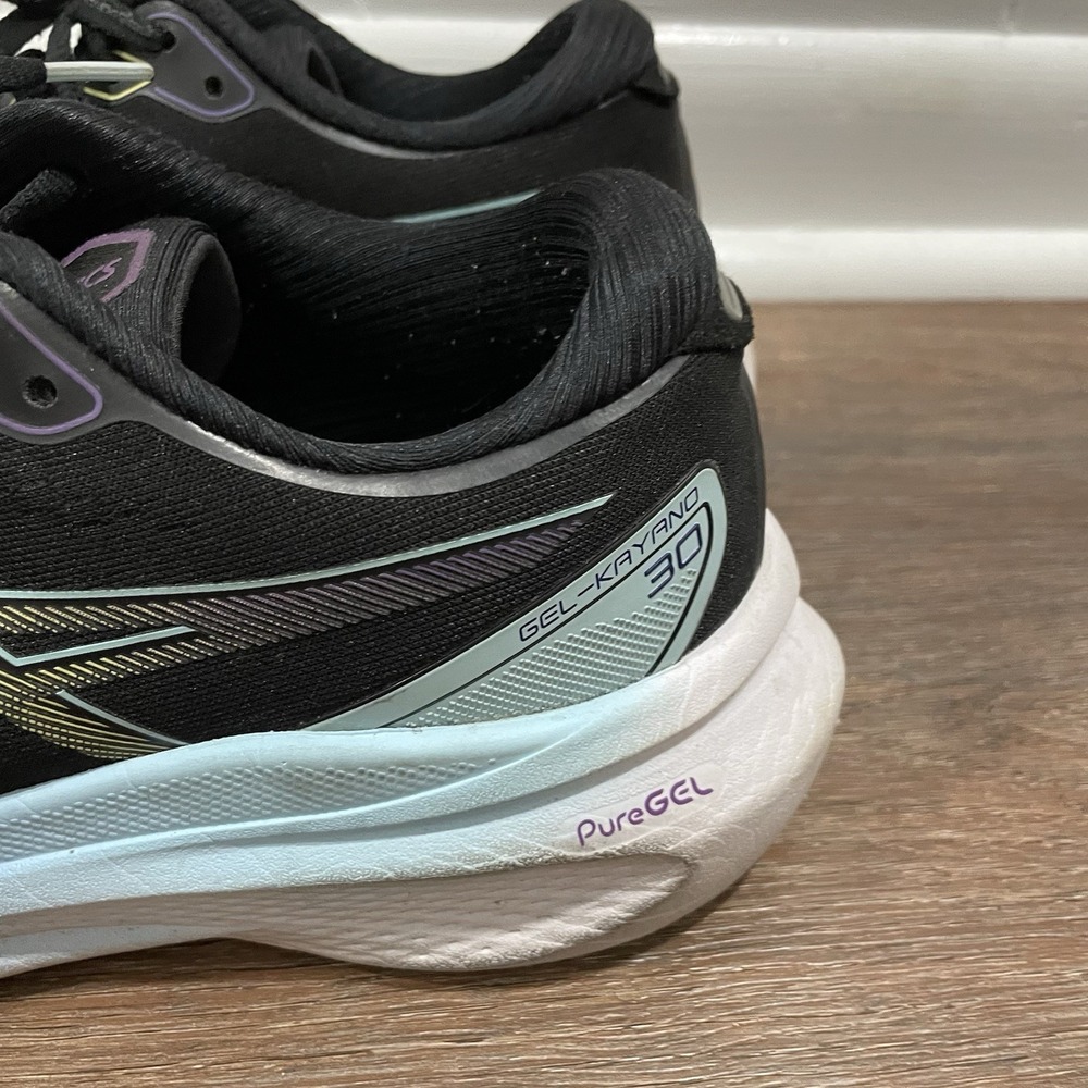 Size 9 Asics Gel-Kayano 30 Shoes Womens Black Running Road Sneaker 1012B357 FAIR - Picture 3 of 9